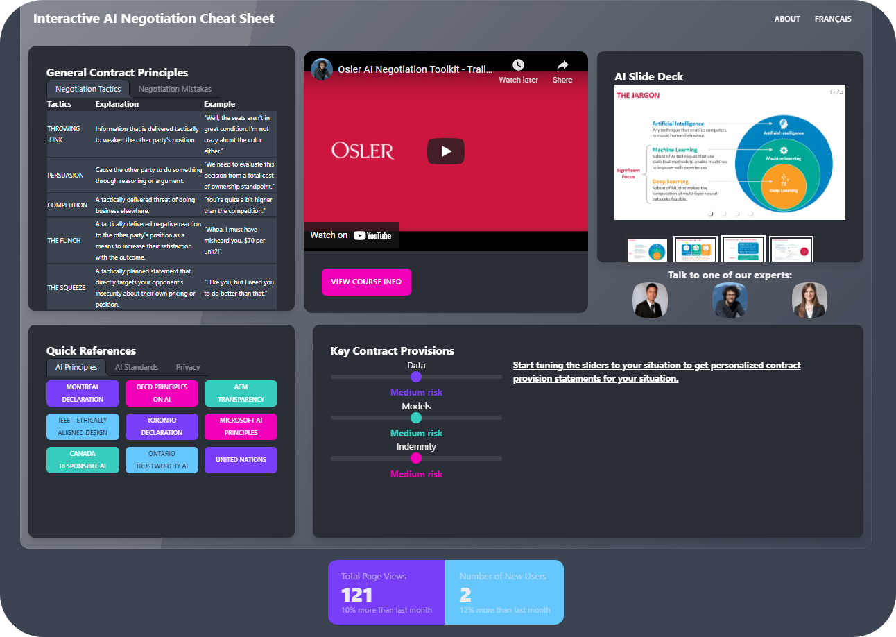 A screenshot of the winning prototype, iAgree